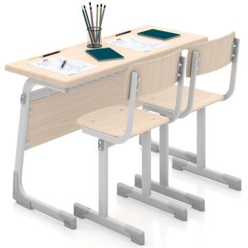 MERCAN DEMONTE ÇİFT KİŞİLİK OKUL SIRASI (ADS502)