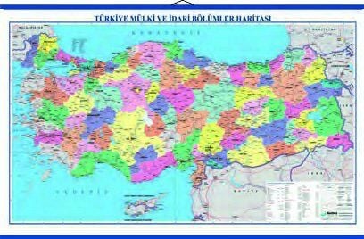 TÜRKİYE SİYASİ HARİTASI (Kaplamalı)
