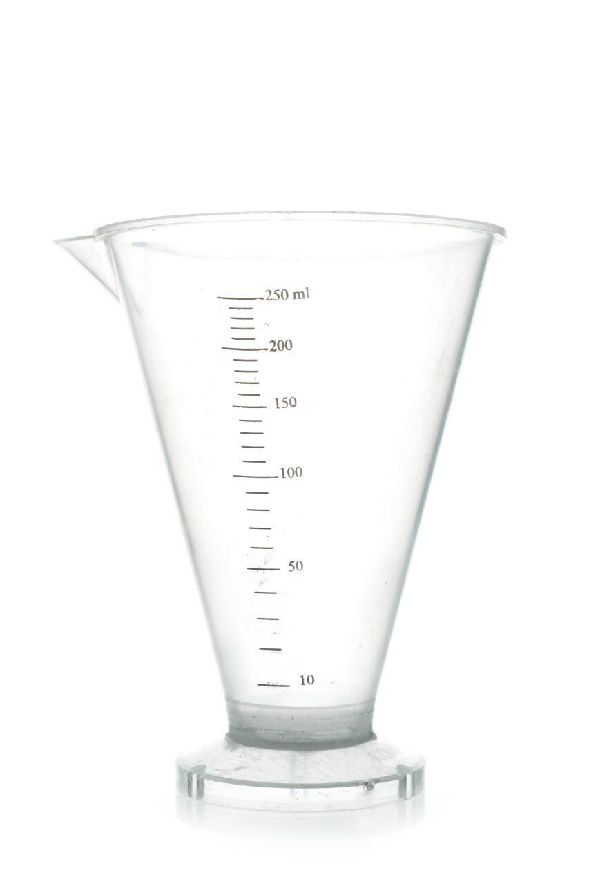 KONİK DERECELİ KAP(Şeffaf 250 ml.)