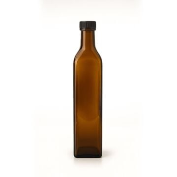 CAM ŞİŞE ŞEFFAF (Kapaklı) 500 ml.
