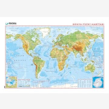 DÜNYA FİZİKİ HARİTASI (78X135 CM)