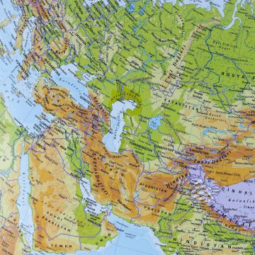 ASYA FİZİKİ HARİTASI (Kaplamalı)