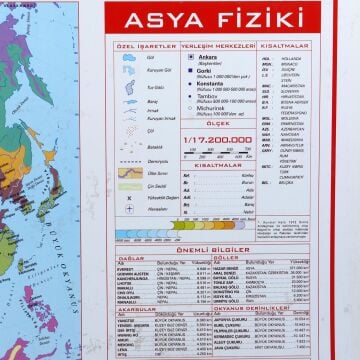 ASYA FİZİKİ HARİTASI (Kaplamalı)