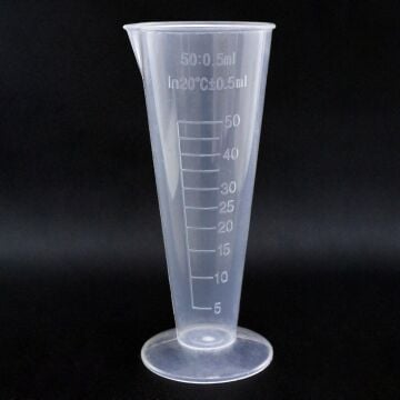 Konik Ölçüm Kabı 50ml. Plastik