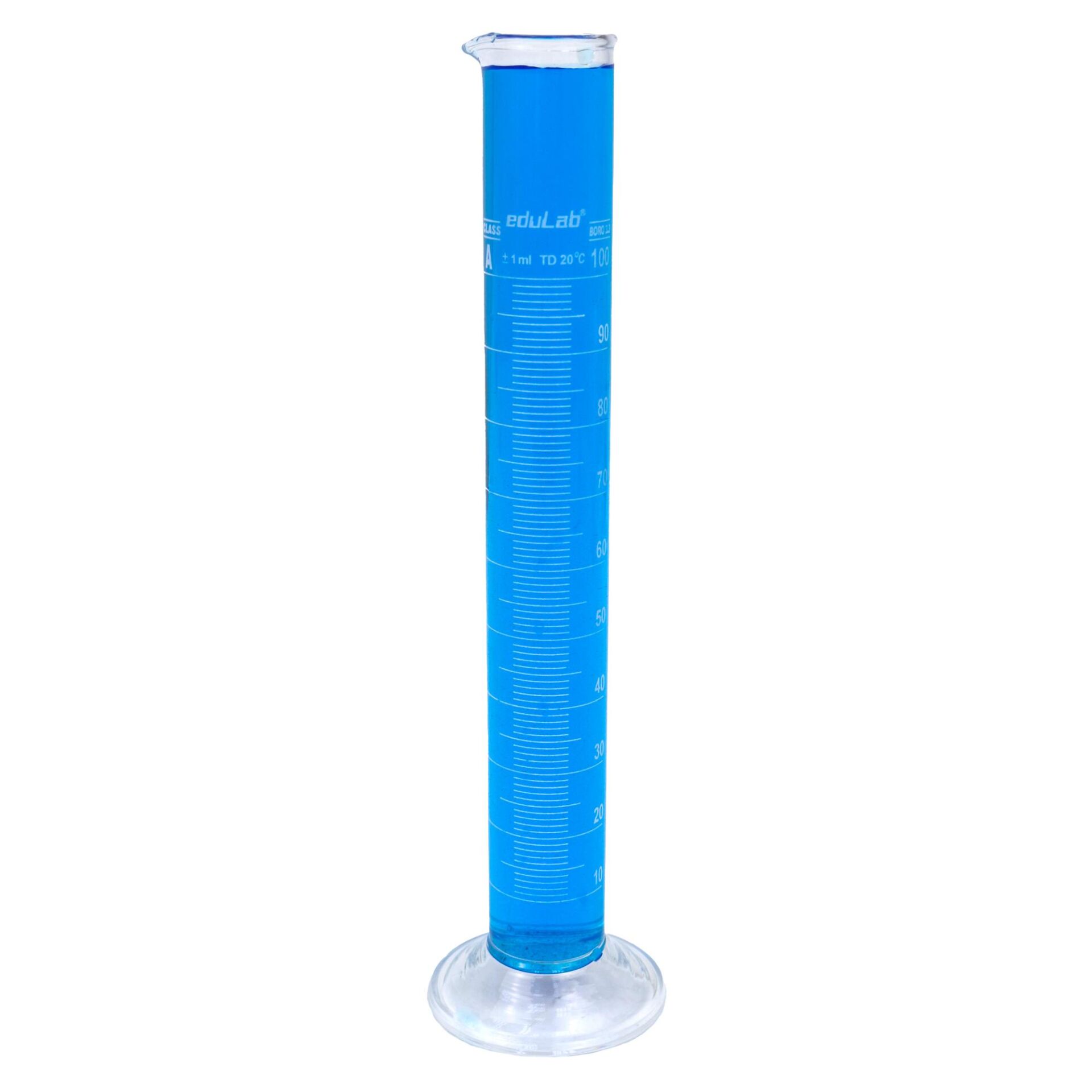 DERECELİ SİLİNDİR (100 ml. 1/1 Böl. Cam) MEZUR