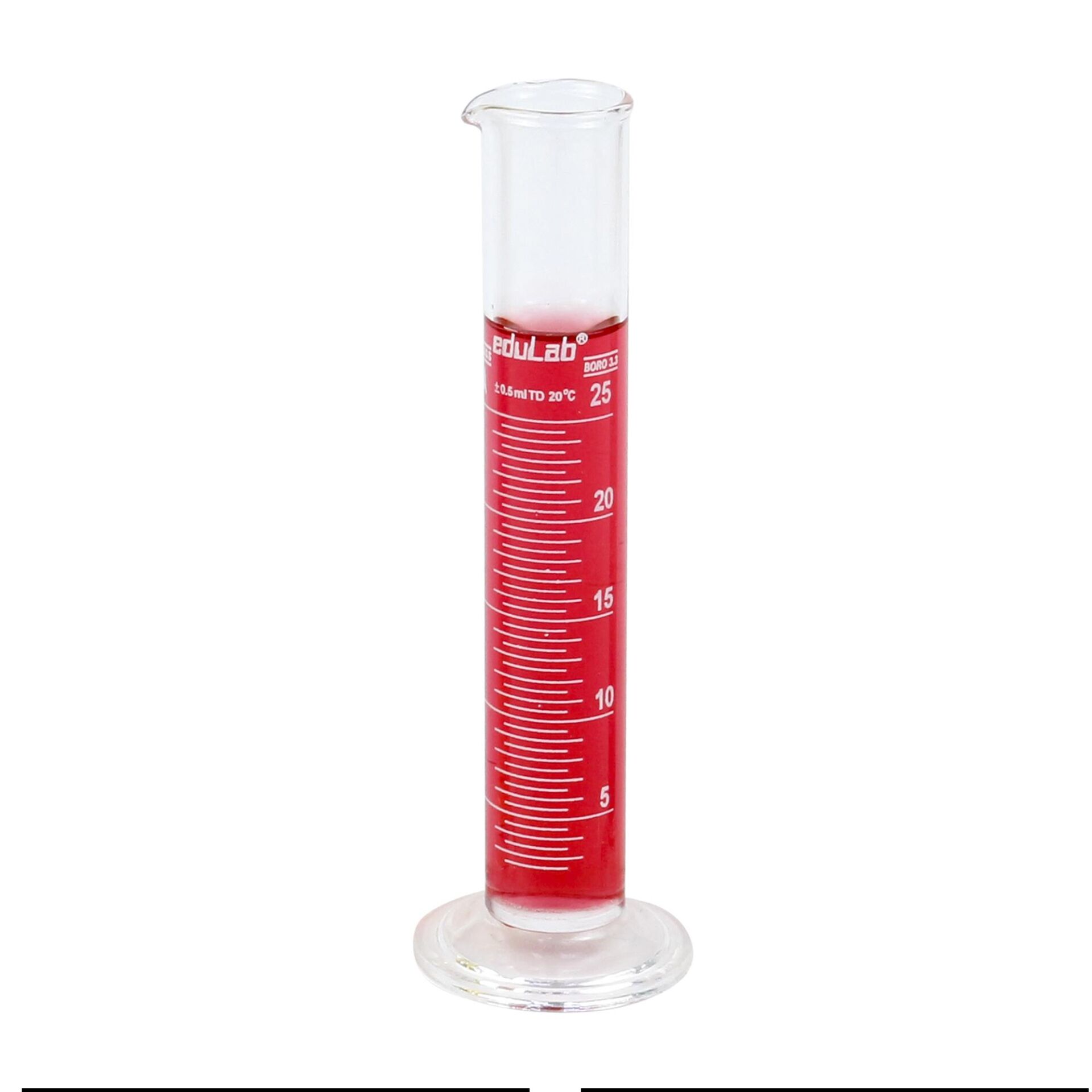DERECELİ SİLİNDİR (25 ml. Cam) MEZUR